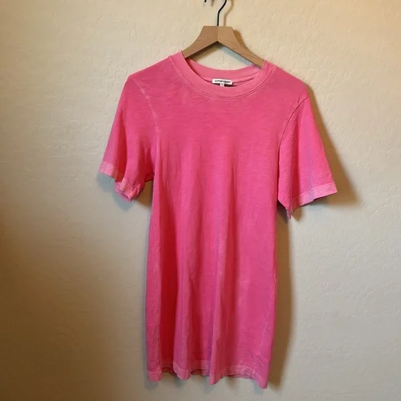Cotton Citizen x REVOLVE Tokyo 100% Cotton T Shirt Mini Dress Size S Hot Pink - Picture 3 of 9